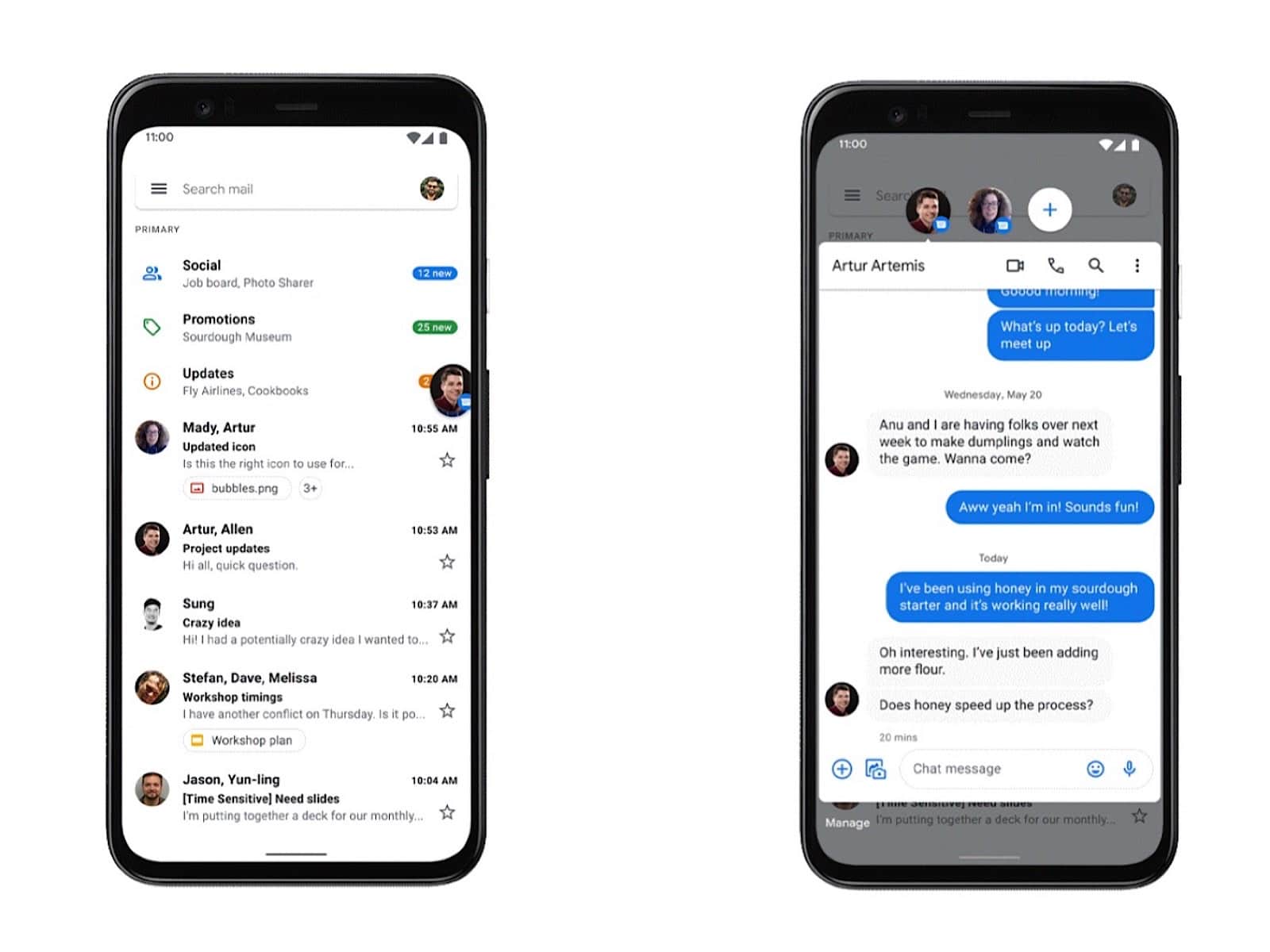 Android 11 Beta message bubbles