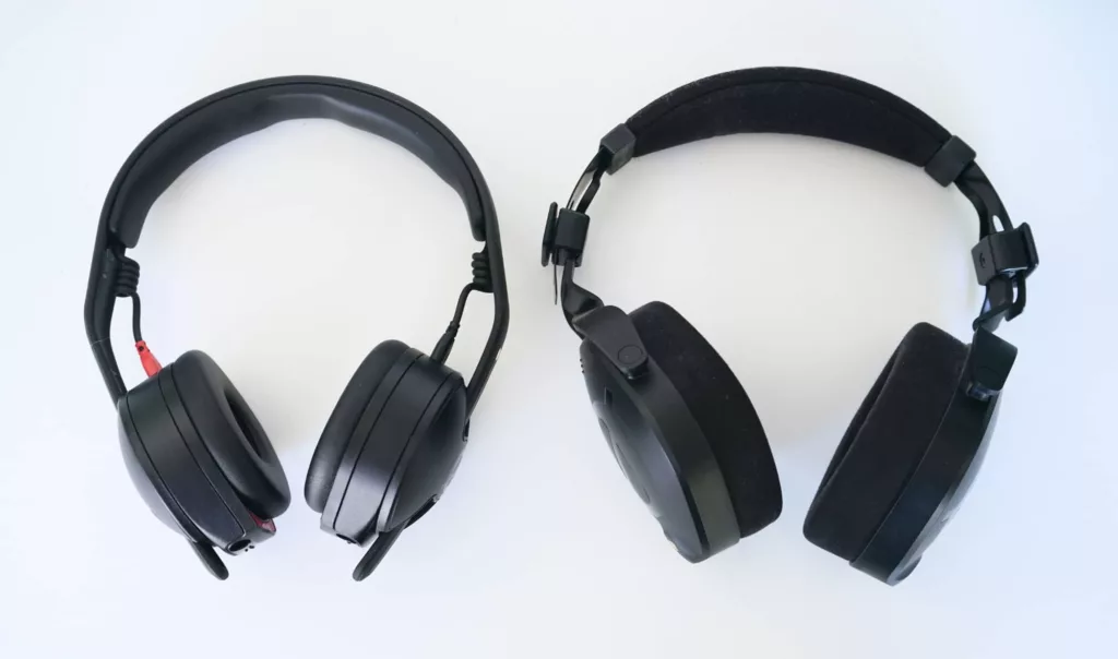 The Rode NTH-50 (left) aren't much smaller than the Rode NTH-100 (right).